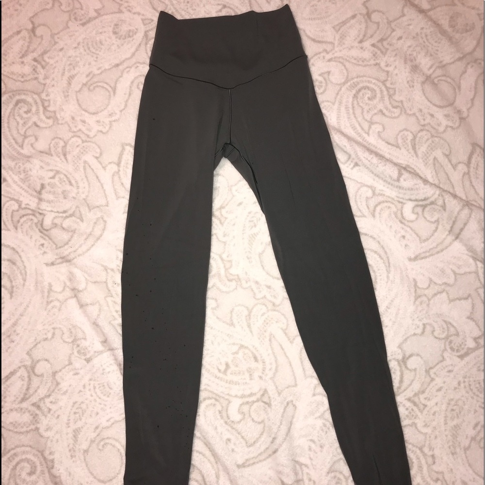 high waisted camo green aerie leggings